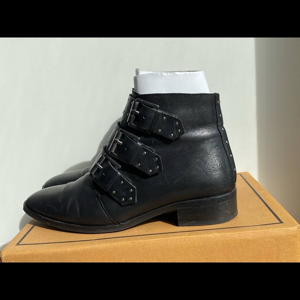 ASOS ASHLEIGH Leather Studded Ankle Boots - Picture 3 of 6